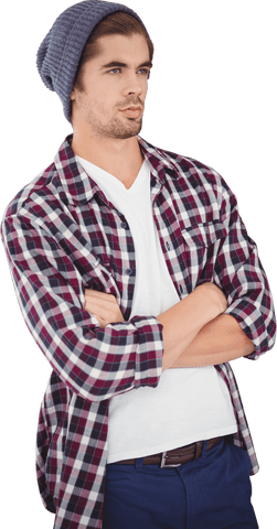 Casual Young Man with Crossed Arms on Transparent Background - Download Free Stock Videos Pikwizard.com