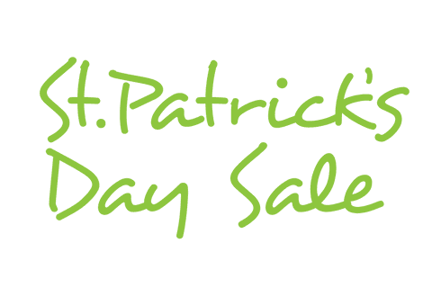 St. Patrick's day sale text on transparent background for promotions