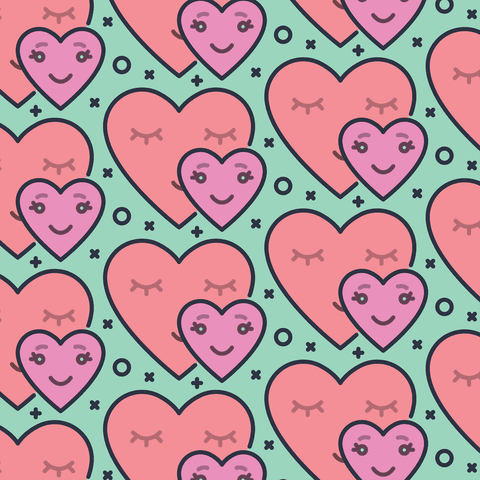 Happy Hearts Valentine's Pattern on Transparent Background - Download Free Stock Videos Pikwizard.com