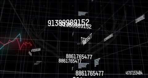 Futuristic Data Visualization with Floating Numerical Labels
