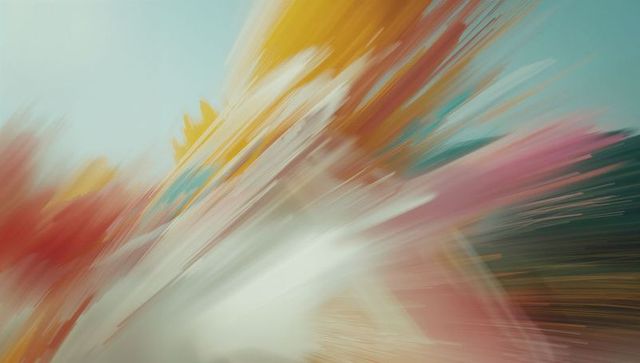 Vibrant radial motion-blur in dynamic abstract design