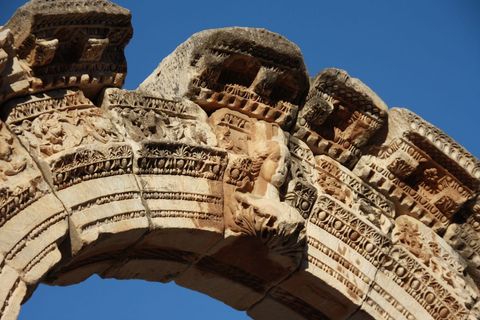 Detail of Ancient Roman Archway With Sculptural Ornamentation
