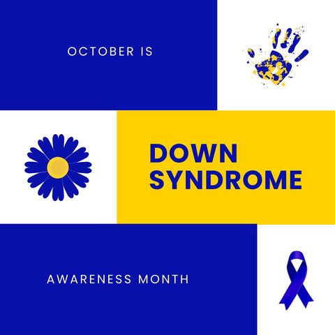 Down Syndrome Awareness Month Graphic with Symbols - Download Free Stock Templates Pikwizard.com