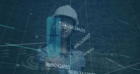 Female Engineer Analyzing Virtual Data In Construction Industry - Download Free Stock Images Pikwizard.com