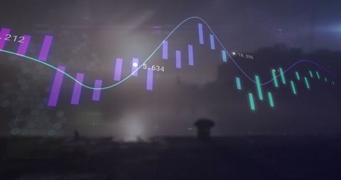 Dynamic Financial Data Overlay City Background - Download Free Stock Images Pikwizard.com