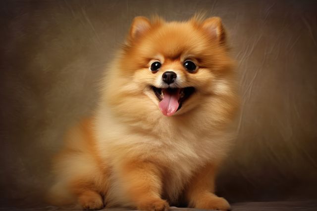 Adorable Fluffy Pomeranian Puppy Portrait with Bright Background - Download Free Stock Images Pikwizard.com