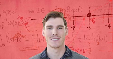 Confident Student Encounters Math Equations with Ease - Download Free Stock Images Pikwizard.com