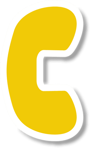 yellow c letter on transparent background for communication branding - Download Free Stock Videos Pikwizard.com