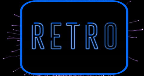 Retro Neon Lights with Futuristic Design Elements