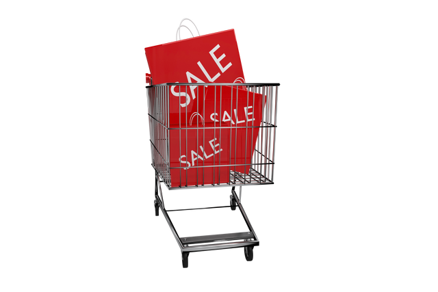 Transparent Shopping Cart with Sale Bags Illustration Isolated on White Background - Download Free Stock Videos Pikwizard.com