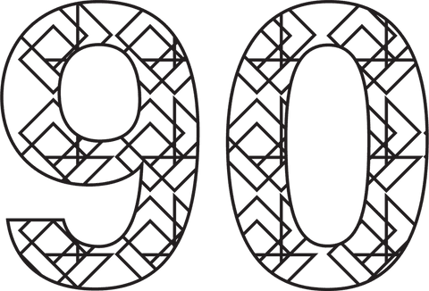 Decorative Black Number 90 with Transparent Geometric Pattern - Download Free Stock Videos Pikwizard.com