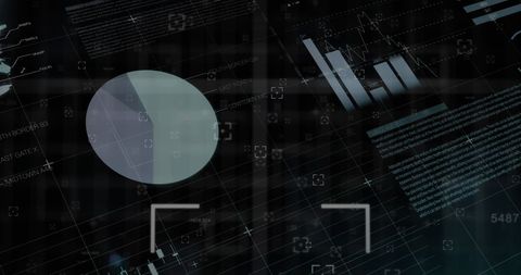 High-Tech Data Analysis Interface with Graphs and Viewfinder - Download Free Stock Images Pikwizard.com