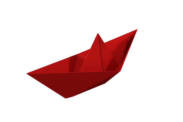 Red Paper Boat Download in Transparent Background - Download Free Stock Videos Pikwizard.com