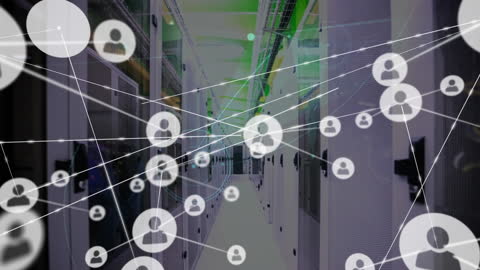 Network Connectivity in Data Center Illustration