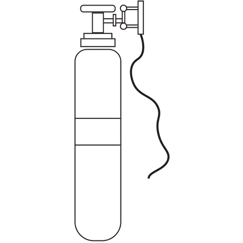 black outline of air tank on transparent background for diving or oxygen use - Download Free Stock Videos Pikwizard.com