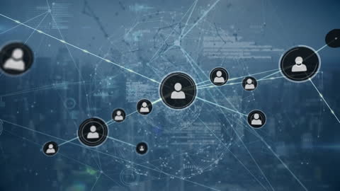 Global Networking Digital Connections Animation