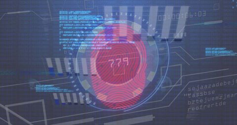Futuristic digital identity and data concept
