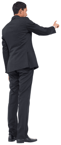 biracial businessman pointing for virtual interface on transparent background - Download Free Stock Videos Pikwizard.com