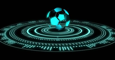 Digital Football in Futuristic Holographic Interface
