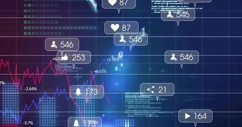 Digital Dashboard with Social Media Metrics and Dynamic Graphs