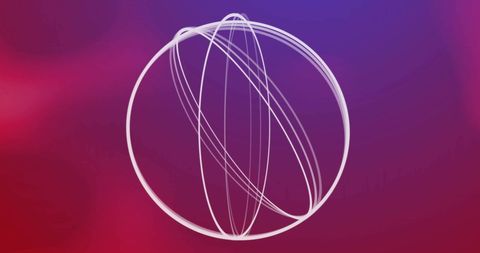 appears to merge digital and abstract design elements, featuring white linear circles against a red and purple gradient. perfect for use in technology presentations, digital media interfaces, or artistic design backdrops, symbolizing innovation and modern creativity.