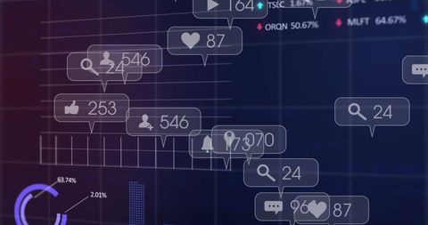 Futuristic Social Media and Stock Market Interface Design - Download Free Stock Images Pikwizard.com