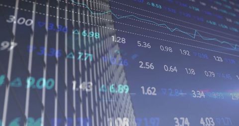Abstract View of Stock Market Graph Overlaying Skyscraper - Download Free Stock Images Pikwizard.com