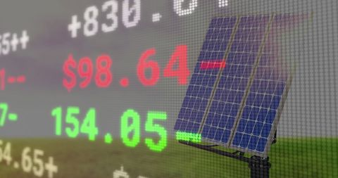 Solar Energy Investment in Stock Market Interface - Download Free Stock Images Pikwizard.com