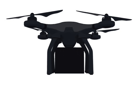 transparent quadrotor drone delivering package front view - Download Free Stock Videos Pikwizard.com