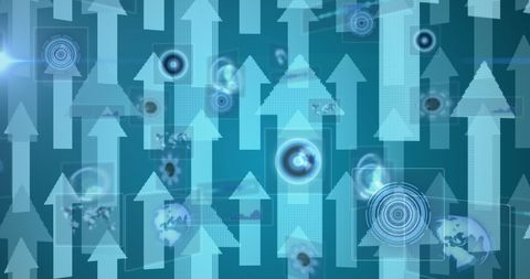 Futuristic Dashboard with Data Analysis and Growth Concepts