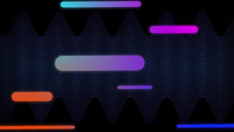 Abstract Neon Shapes Over Dark Background for Trends