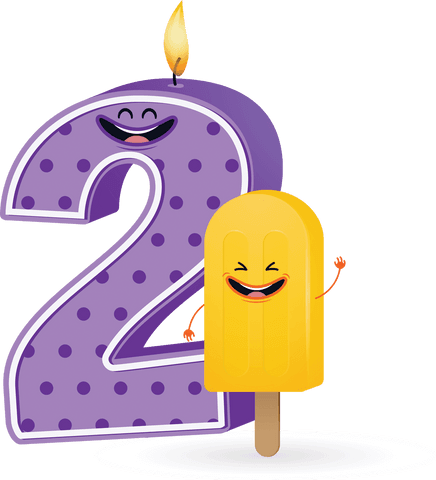 joyful purple birthday candle with happy ice cream on transparent background - Download Free Stock Videos Pikwizard.com