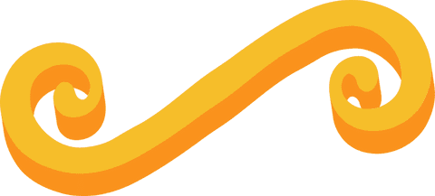 Stylish yellow ribbon swirl with transparent background for creative use