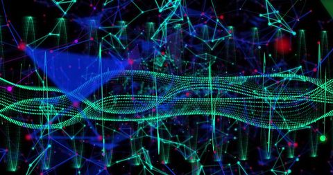 Futuristic Abstract Digital Network Interface Design - Download Free Stock Images Pikwizard.com