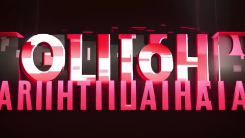 Red and White Glitch Text Animation on Dark Background