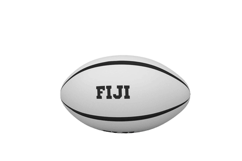 Rugby ball with fiji text sports icon on transparent background