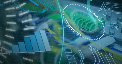 Futuristic 5G Technology and Digital Analytics Overlay - Download Free Stock Images Pikwizard.com