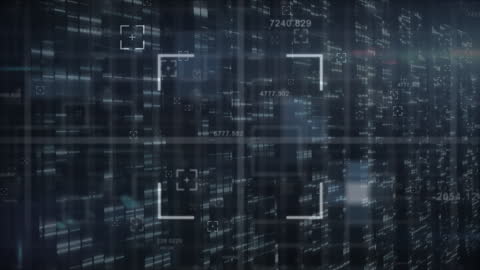 Futuristic Interface with Data Visualization and Codes