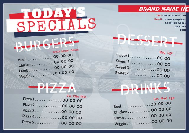 Retro Diner Style Menu Template for Daily Specials - Download Free Stock Templates Pikwizard.com