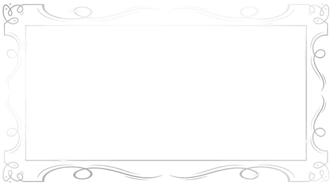 Decorative ornate flourish frame on transparent background