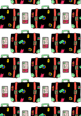 Colorful Pattern Transparent Background Suitcases - Download Free Stock Videos Pikwizard.com