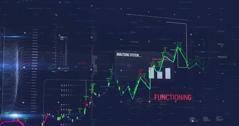Digital Data Interface with Analyzing System Graphs - Download Free Stock Images Pikwizard.com