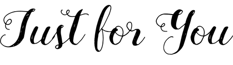 Just for you quote text on transparent background