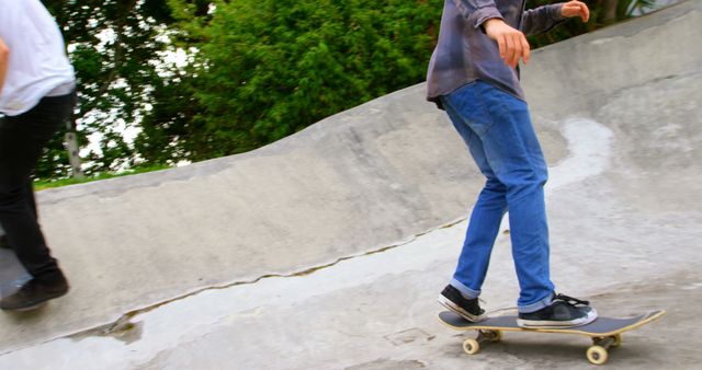 Teenagers Skateboarding at Urban Skate Park on Sunny Day - Download Free Stock Images Pikwizard.com