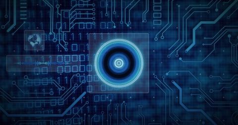 Futuristic Digital Data Interface with Scanning Scope Display - Download Free Stock Images Pikwizard.com