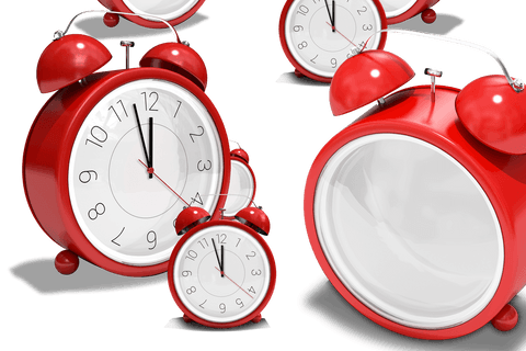 red classic alarm clocks on transparent background illustration - Download Free Stock Videos Pikwizard.com