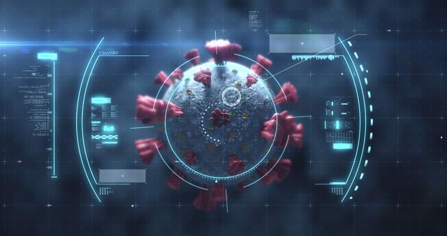 Futuristic Digital Analysis of Coronavirus Covid-19 Cell - Download Free Stock Images Pikwizard.com