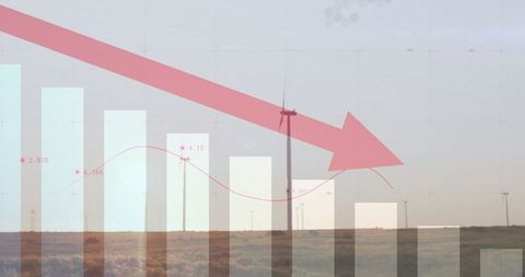 Wind Turbine and Declining Energy Trends with Graphics