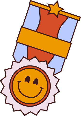 award ribbon featuring star and smiling rosette on transparent background - Download Free Stock Videos Pikwizard.com
