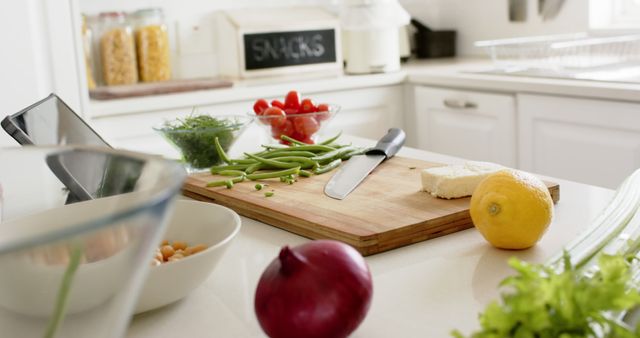 Fresh Ingredients on Kitchen Counter During Meal Preparation - Download Free Stock Images Pikwizard.com